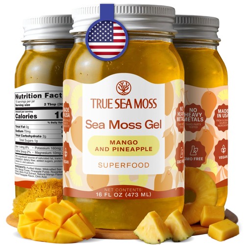 Trueseamoss sea moss gel mango - trueseamoss,